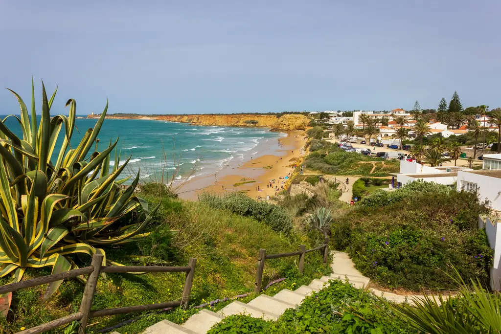 Blick von oben auf den Strand von Conil de la Frontera
